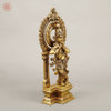 Brass Krishna Standing with Sacred Prabhavali, Fine Golden Finish, 16"