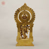 Brass Krishna Standing with Sacred Prabhavali, Fine Golden Finish, 16"