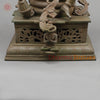 Brass Vishnu Seated on Sheshnaag (Maha abhishekam Posture), Royal green Patina 29"