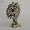 Brass Krishna Playing Flute Beneath the Sacred Tree, Golden Finish, 11"