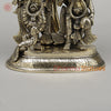 Brass Radha & Krishna Playing Flute under Tree, Golden Finish, 13.5"