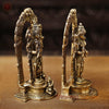 Brass Vishnu Lakshmi Pair ,Regal Divine Pair, Golden Finish, 9"