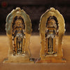 Brass Vishnu Lakshmi Pair ,Regal Divine Pair, Golden Finish, 9"