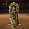 Brass Vishnu Statue, Blessing Posture, Fine Golden Finish 9"