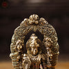 Brass Vishnu Lakshmi Pair ,Regal Divine Pair, Golden Finish, 9"