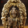 Brass Vishnu Statue, Blessing Posture, Fine Golden Finish 9"