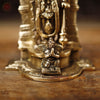 Brass Vishnu Statue, Blessing Posture, Fine Golden Finish 9"