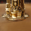 Brass Lakshmi Idol, Standing on Mahayaksha Pedastal, Golden Fine Finish  9"