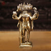 Brass Panchmukhi Hanuman, Fine Golden work 13.5"