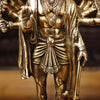 Brass Panchmukhi Hanuman, Fine Golden work 13.5"