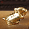 Brass Baby Ganesh Crawling Small, Smooth Finish, 7"