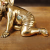 Brass Baby Ganesh Crawling Small, Smooth Finish, 7"