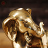 Brass Baby Ganesh Crawling Small, Smooth Finish, 7"