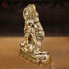 Brass Kali Statue-  Handcrafted Goddess Kali, Golden Fine Work 9.5"