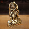 Brass Kali Statue-  Handcrafted Goddess Kali, Golden Fine Work 9.5"