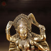 Brass Kali Statue-  Handcrafted Goddess Kali, Golden Fine Work 9.5"