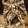 Brass Kali Statue-  Handcrafted Goddess Kali, Golden Fine Work 9.5"