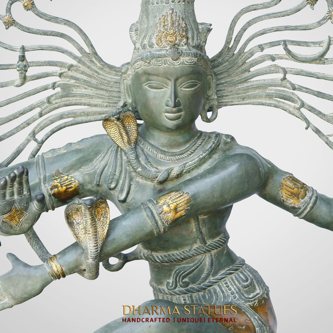 Brass Natraj, The Natraja Statue Depicts Lord Shiva's Cosmic Dance, 58"