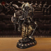 Brass Raksha Ganesh Standing With Many Hands, Black & Gold finish 19"