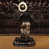 Brass Raksha Ganesh Standing With Many Hands, Black & Gold finish 19"