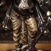 Brass Raksha Ganesh Standing With Many Hands, Black & Gold finish 19"