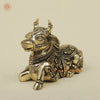 Brass Nandi Seated, Fine Golden Finish, 7.5"