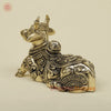 Brass Nandi Seated, Fine Golden Finish, 7.5"