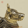 Brass Nandi Seated, Fine Golden Finish, 7.5"