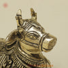 Brass Nandi Seated, Fine Golden Finish, 7.5"