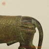Brass Nandi Standing, Green Patina Finish with Golden Accent, 11"