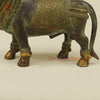 Brass Nandi Standing, Green Patina Finish with Golden Accent, 11"