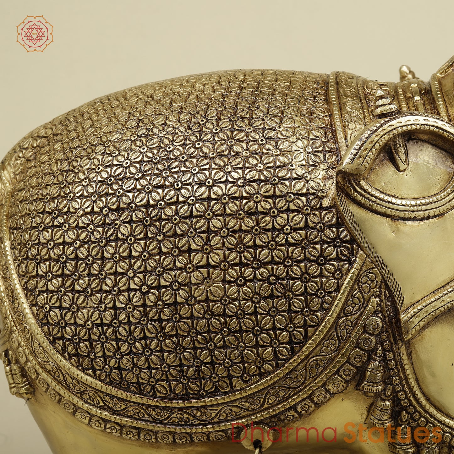 Brass Elephant, Fine Golden Finish, 19" (PAIR)