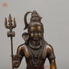 Brass Shiva Seated in Blessing Posture with Trishul, Copper Finish, 17.5"