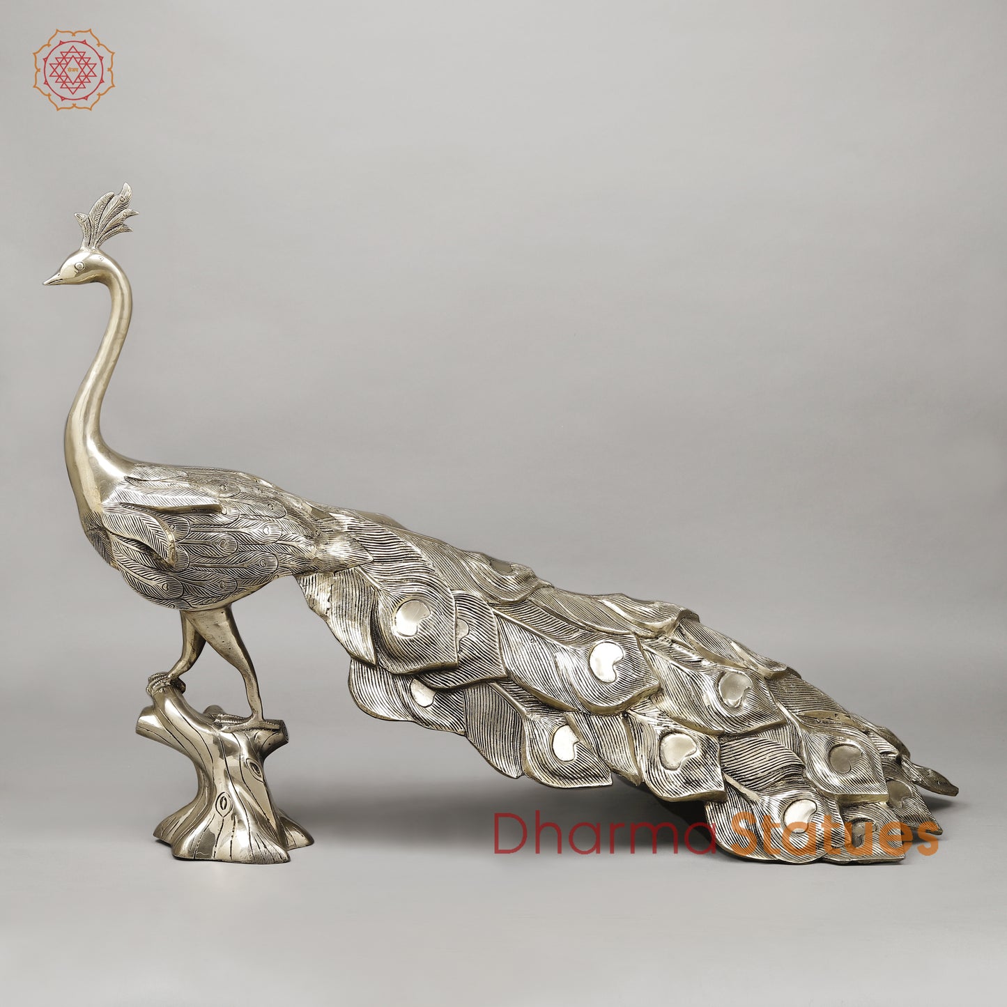 Brass Peacock, Fine Golden Finish, 25" (Single)