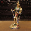 Brass Tara Statue, Adorned with Intricate Stone Work with Golden Finish 15"