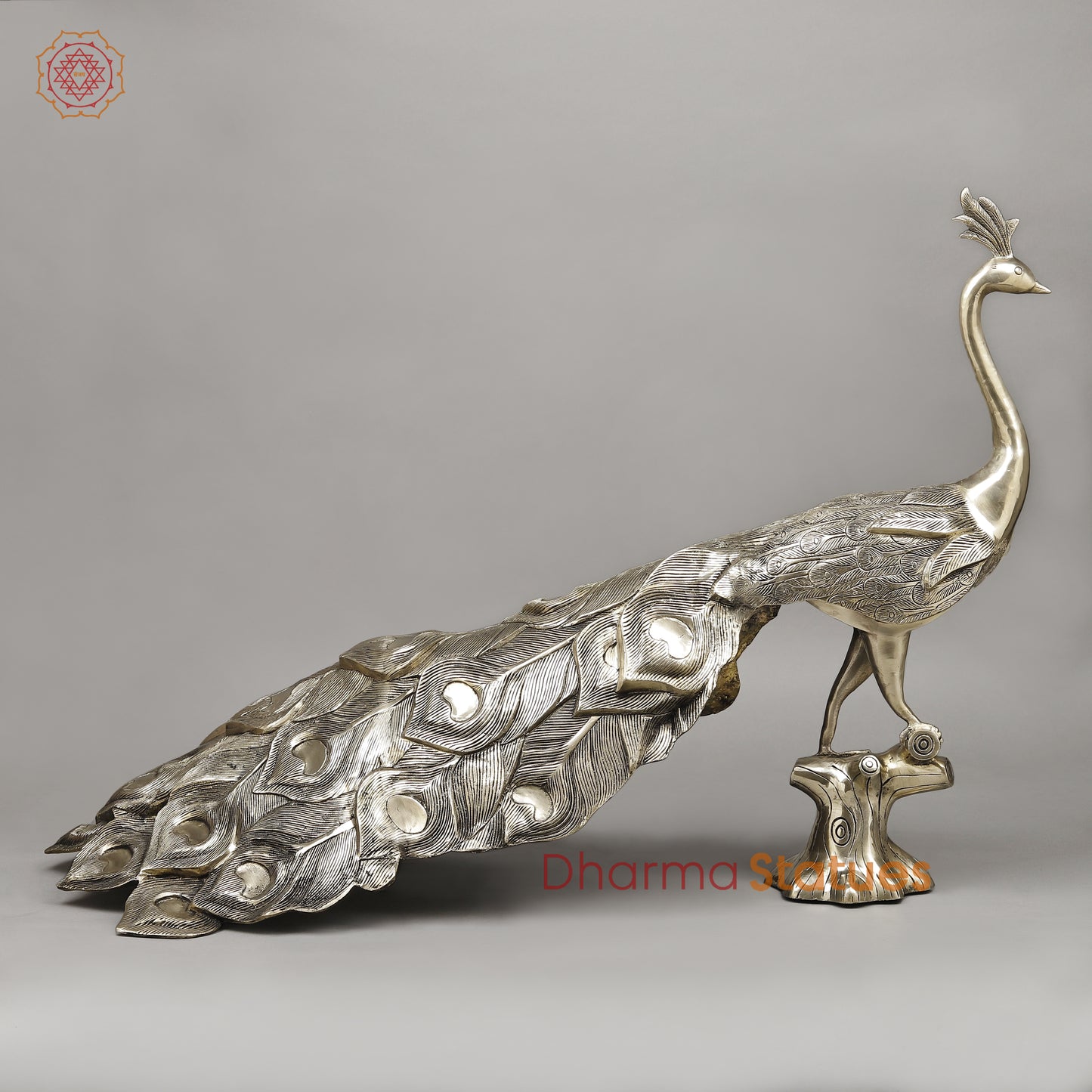 Brass Peacock, Fine Golden Finish, 25" (Single)