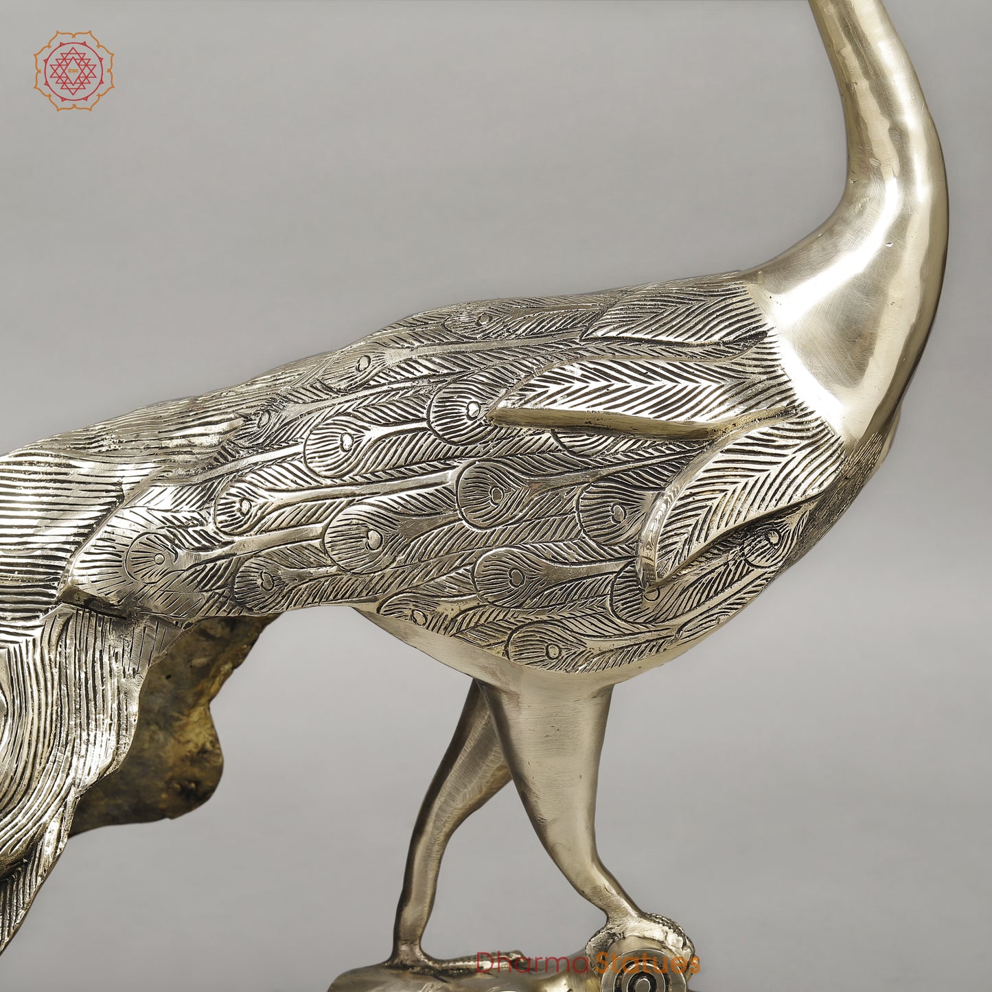 Brass Peacock, Fine Golden Finish, 25" (Single)