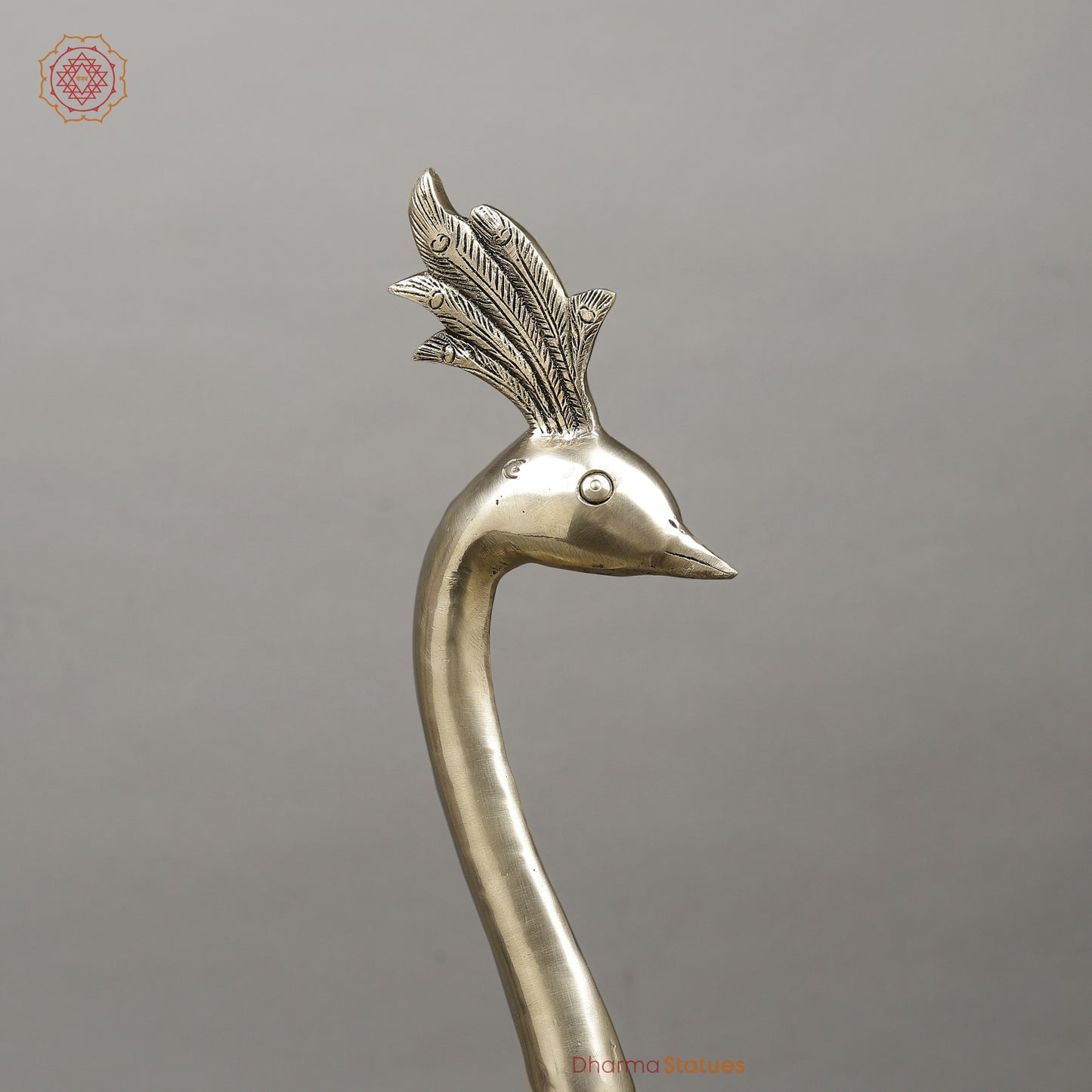 Brass Peacock, Fine Golden Finish, 25" (Single)
