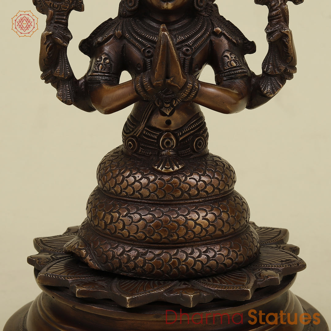 Brass Patanjali with Copper Finish, A Symbol of Yoga and Enlightenment 11"