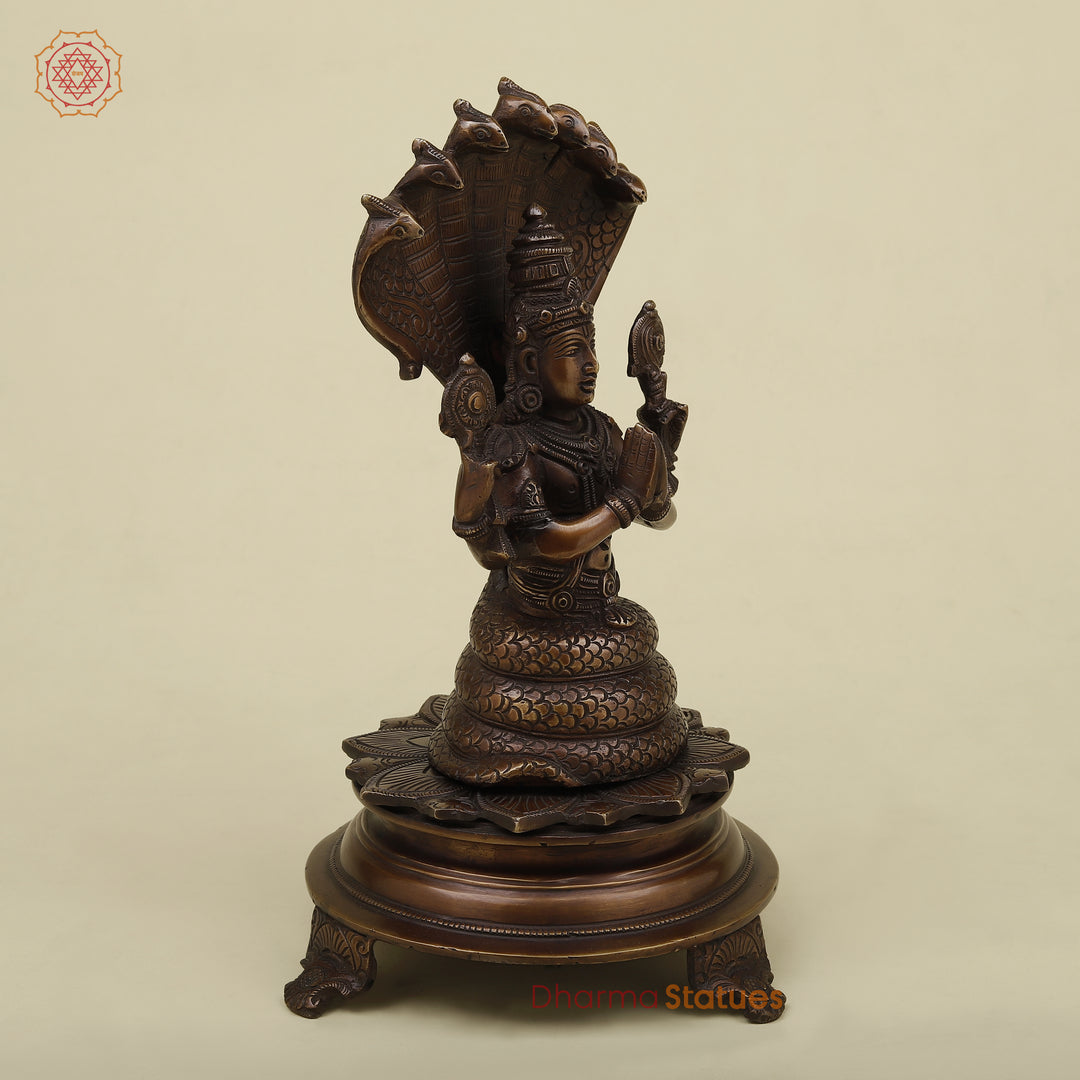 Brass Patanjali with Copper Finish, A Symbol of Yoga and Enlightenment 11"