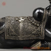 Brass Nandi Seated, A Sacred Icon of Lord Shiva's Loyalty, Black Finish with Golden Accent, 14"