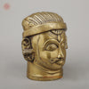 Brass Shiva Face, Golden Finish, 11"