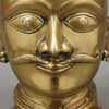 Brass Shiva Mukhlingam Face, Butter Gold Finish, 10"