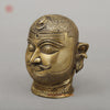 Brass Shiva Face, Invoking Divine Blessings, Golden Finish, 6"