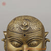 Brass Shiva Face, Invoking Divine Blessings, Golden Finish, 6"