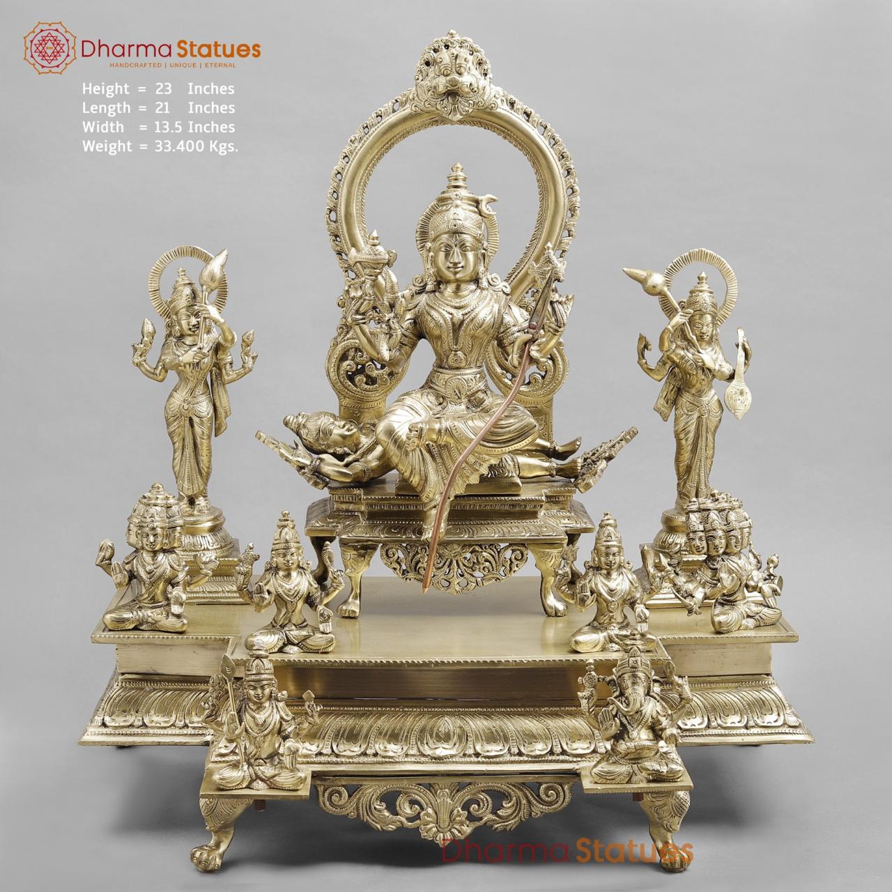 Bronze Tripura Sundari ( Raja Rajeshwari ), Original Bronze Finish, 23"