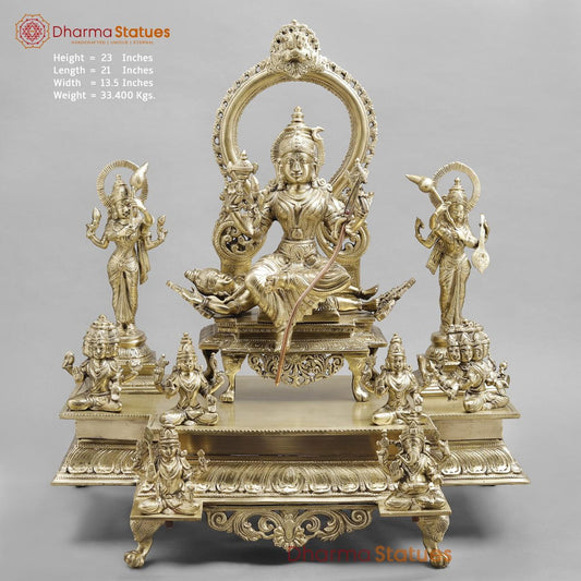 Bronze Tripura Sundari ( Raja Rajeshwari ), Original Bronze Finish, 23"