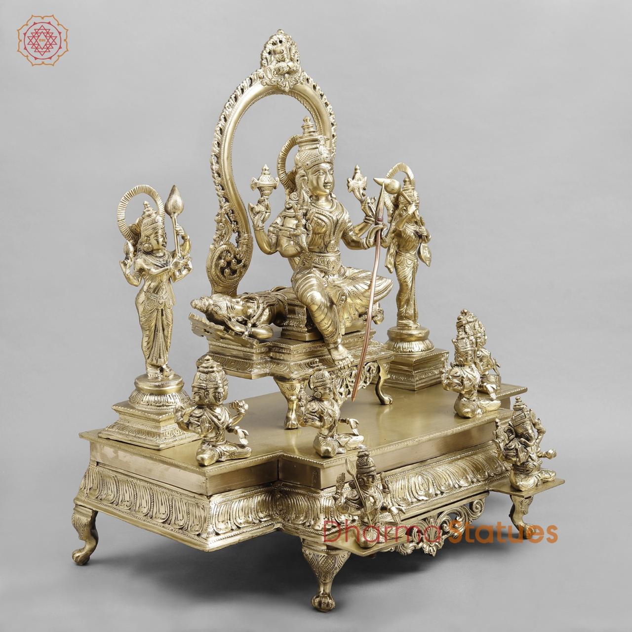Bronze Tripura Sundari ( Raja Rajeshwari ), Original Bronze Finish, 23"