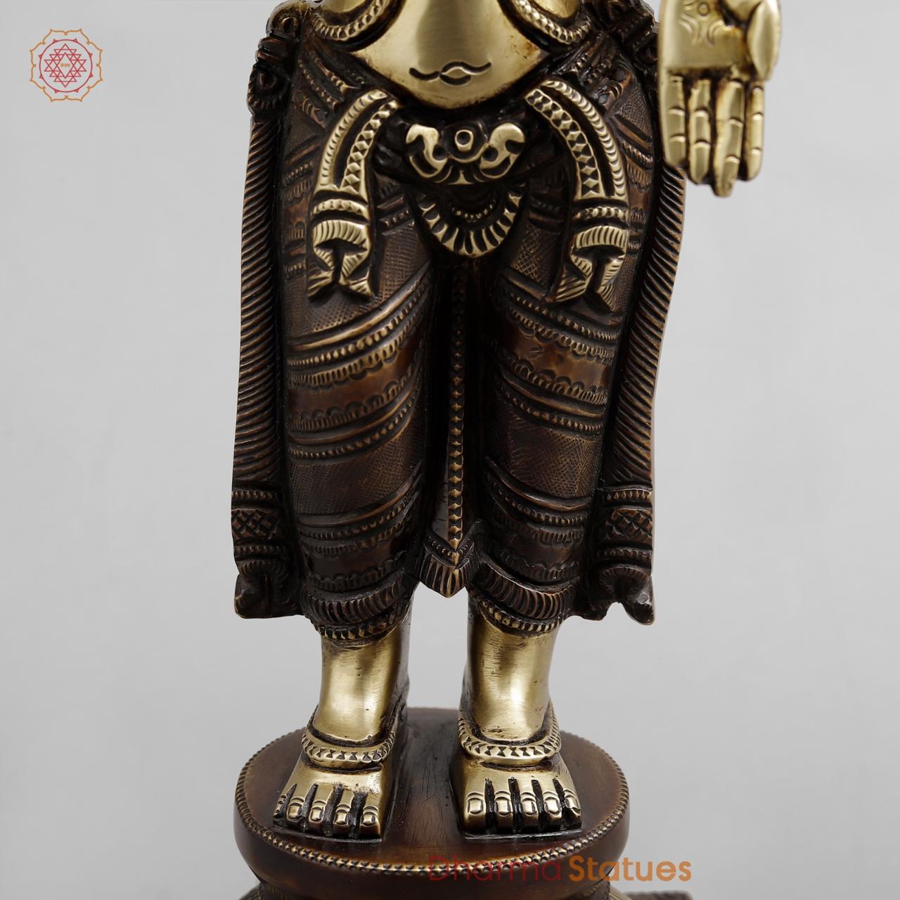 Brass lakshmi Standing, Dual tone finish 16.5”