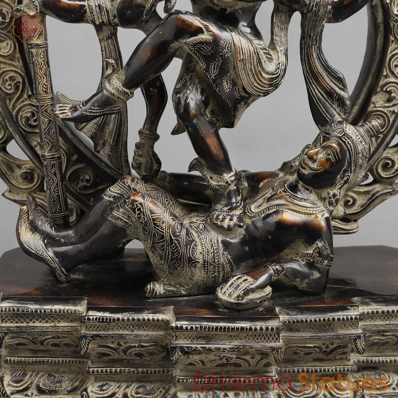 Brass South indian Natraj, Antique finish 24”